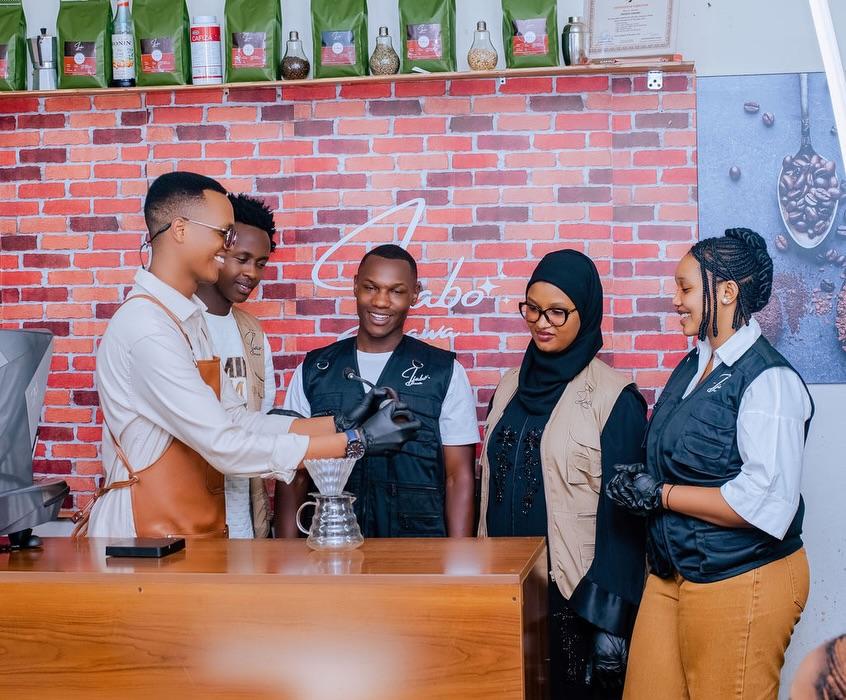 The Ijabo Kawa roastery team at work